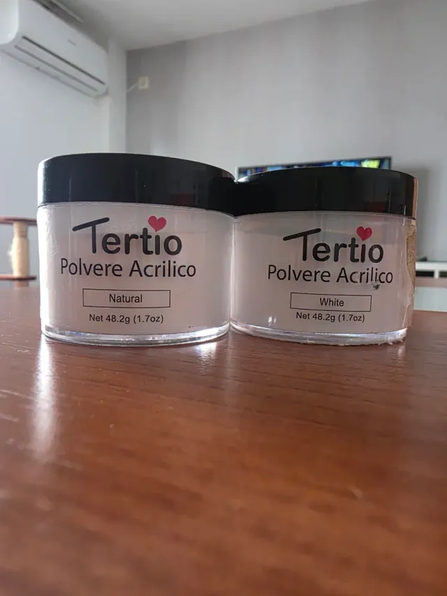 Polvo Acrílico Tertio Blanco y Natural.