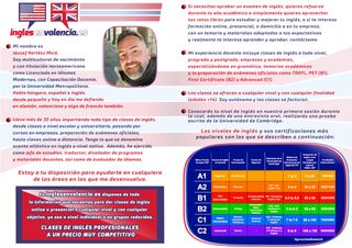 Clases de inglés con profesor titulado/experiencia