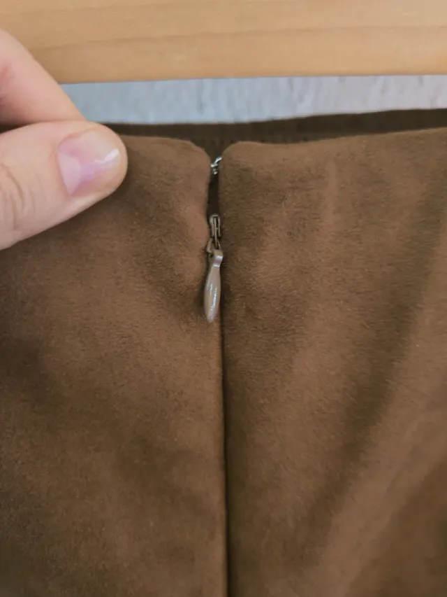 Minifalda serraje vegano H&M Marrón Talla M