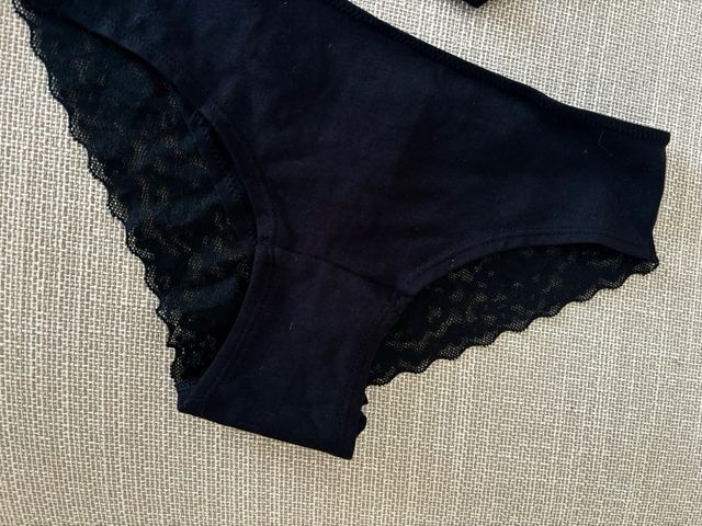 3 Braguitas Negras Encaje Talla xs