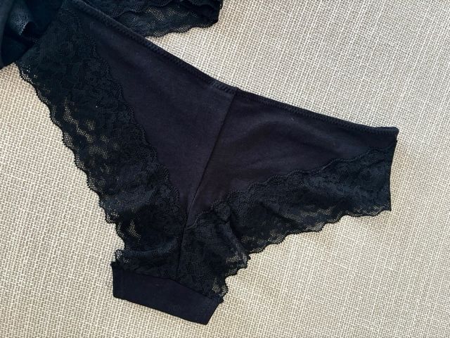 3 Braguitas Negras Encaje Talla xs