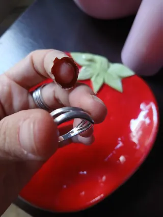 Anillo de plata entrelazado