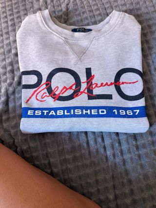 Sudadera Polo Ralph Lauren niño gris 12 años 