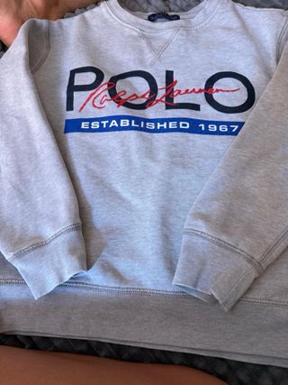 Sudadera Polo Ralph Lauren niño gris 12 años 
