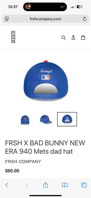 Cappello da uomo FRESH X BAD BUNNY NEW ERA 940