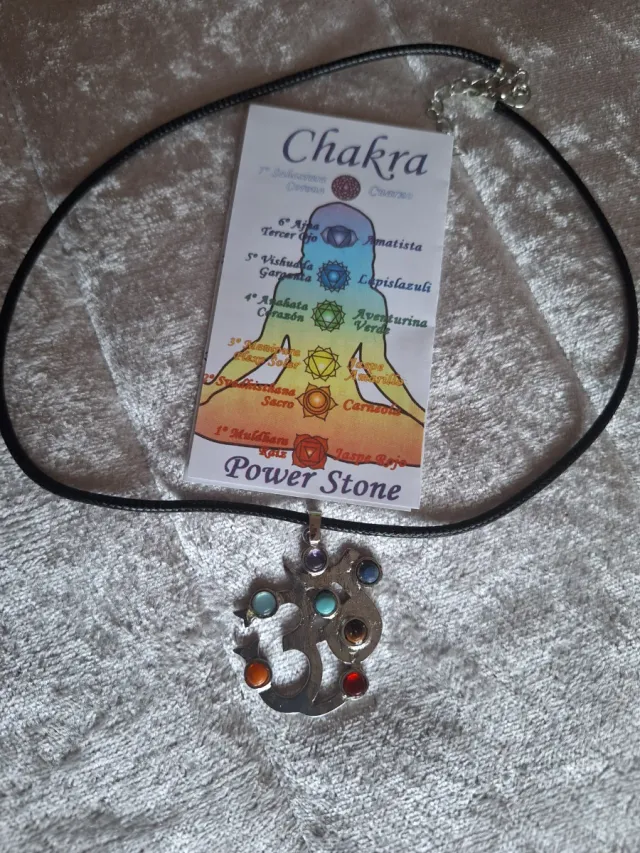 Colgante Om Chakra Piedras Naturales