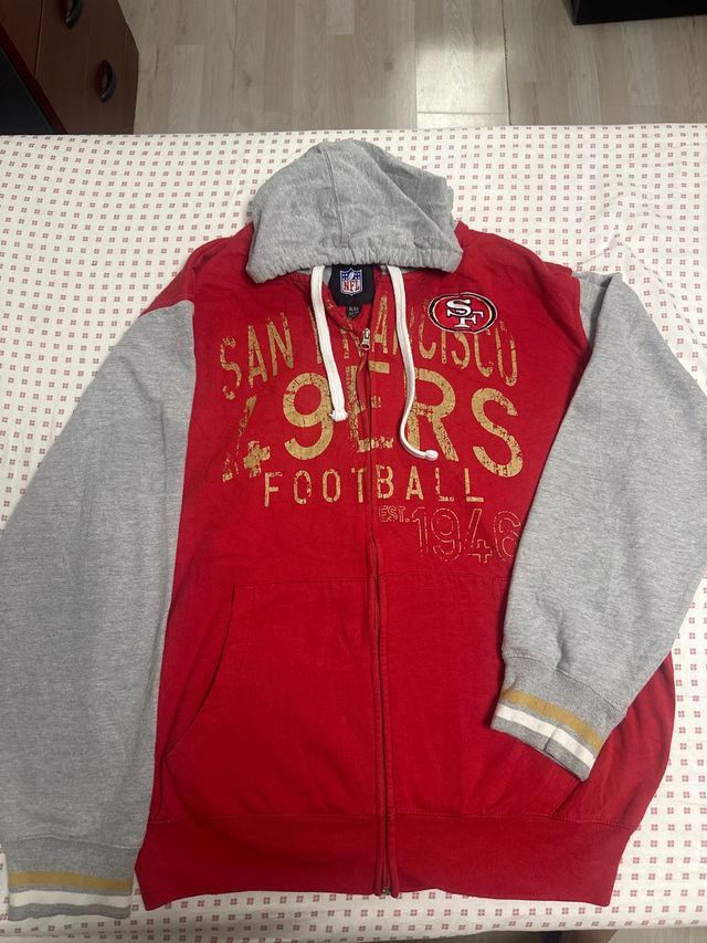Sudadera NFL Caballero XL Roja Gris