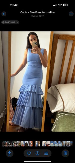 Vestido de flamenca azul