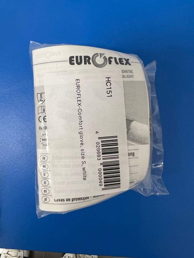 Guantes Euroflex Talla S Blancos corta fiambre
