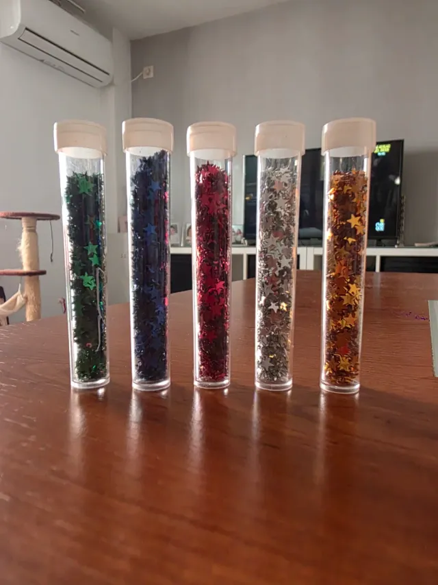 Escarcha Estrellas Colores (5 Tubos)