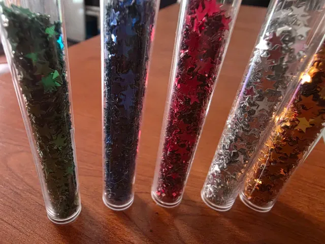 Escarcha Estrellas Colores (5 Tubos)