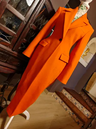 ABRIGO ENTALLADO LANA MANTECO ZW COLLECTION ZARA