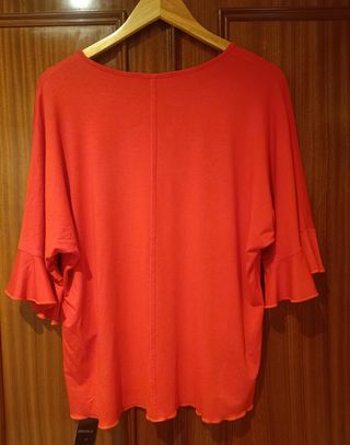 Camisa Escada Roja Talla 46 Nueva