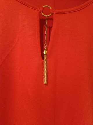 Camisa Escada Roja Talla 46 Nueva