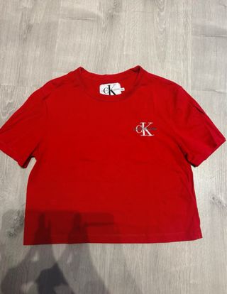 Camiseta Calvin Klein Jeans Roja Talla XS