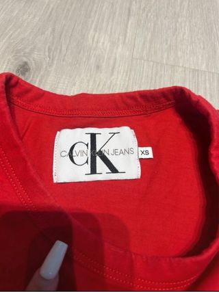 Camiseta Calvin Klein Jeans Roja Talla XS