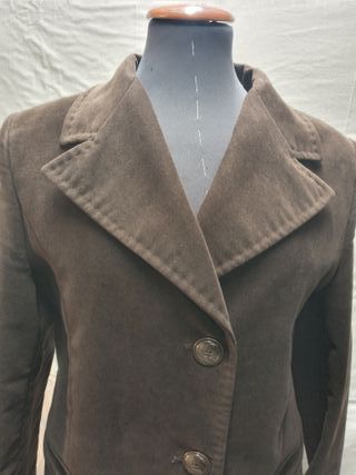 Cappotto in velluto di cotone marrone