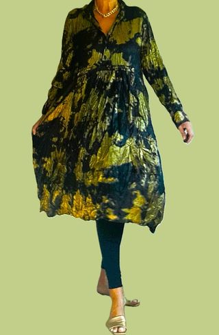Vestido Alembika Negro y Dorado Talla Única