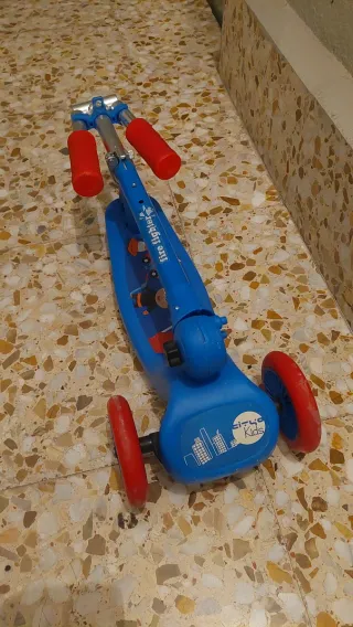 Patinete infantil 3 ruedas azul