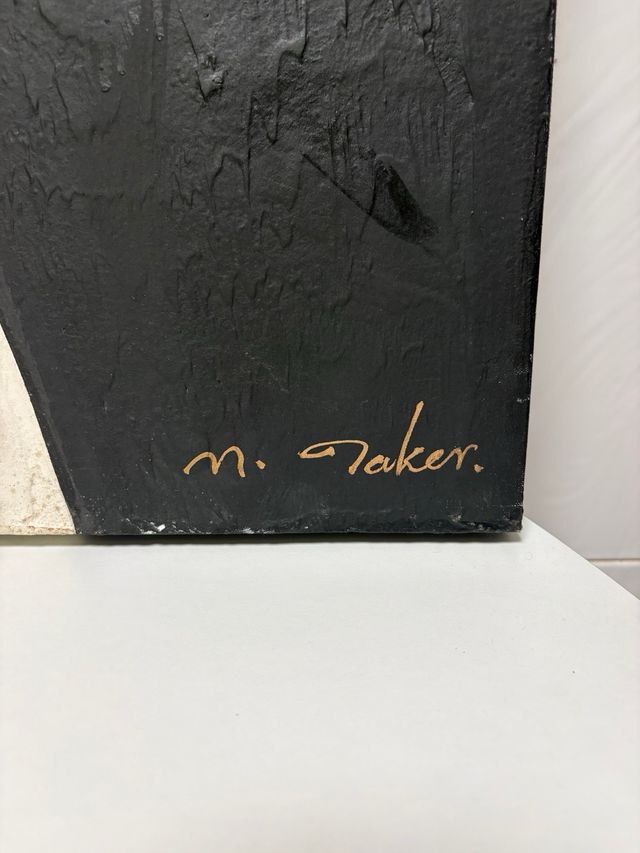 Cuadro abstracto firmado M. Taker