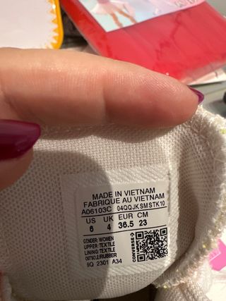 Converse Chuck Taylor Rosa Talla 36,5.