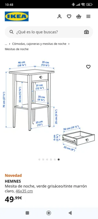 Mesitas de noche blancas con cajón
