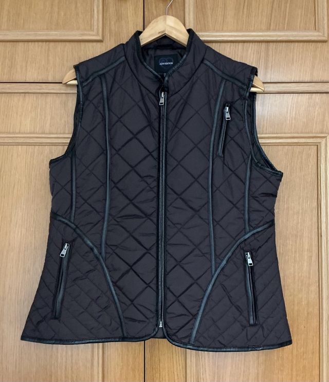 Chaleco acolchado mujer marrón