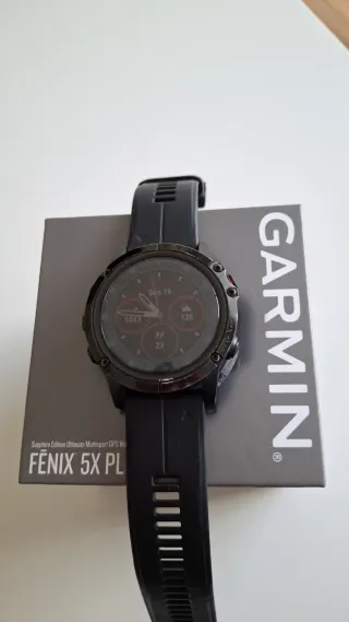 Garmin Fenix 5X Plus Sapphire Negro