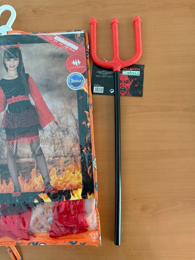 Disfraz niña Atosa diablesa 3-4 años