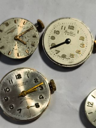 Lotes de movimientos de relojes EBEL, GARRARD, LON