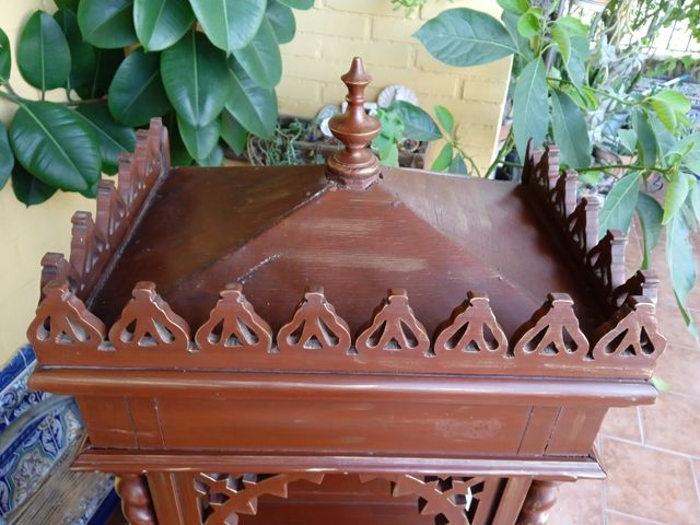 Capilla Hornacina Antigua Madera Figura