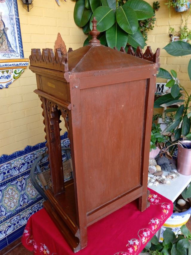 Capilla Hornacina Antigua Madera Figura