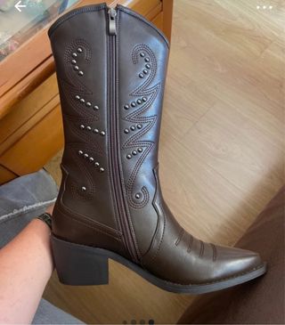 Botas de piel cowboy Azarey marrones nuevas 