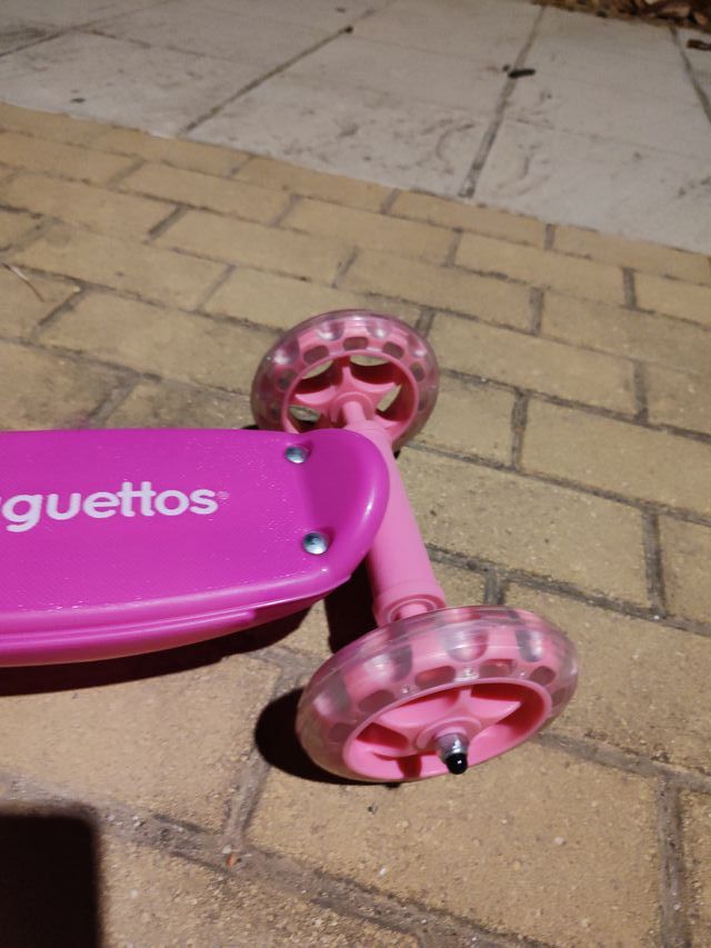 Patinete infantil rosa 3 ruedas