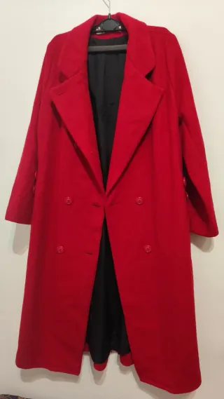 Abrigo vintage lana rojo