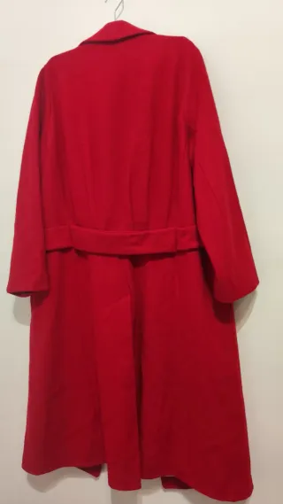 Abrigo vintage lana rojo