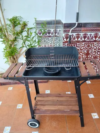 Barbecue in metallo e legno