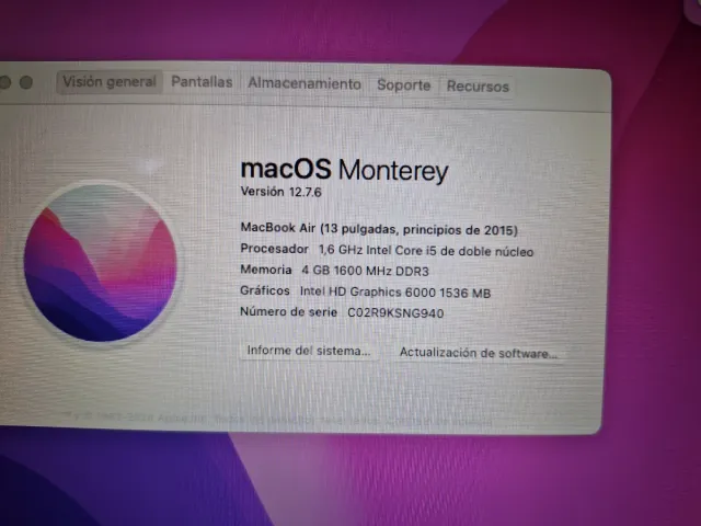 MacBook Air Apple Plata