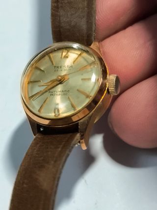 Reloj Tressa Vintage Chapado Oro Mujer