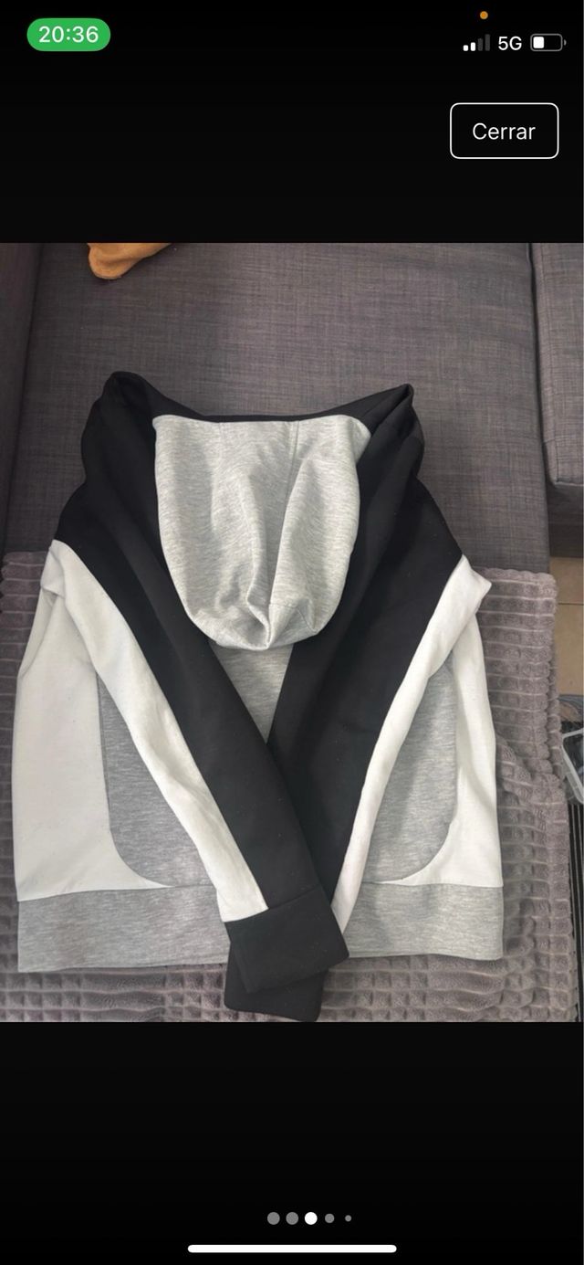 Polar The North Face cremallera gris y negro