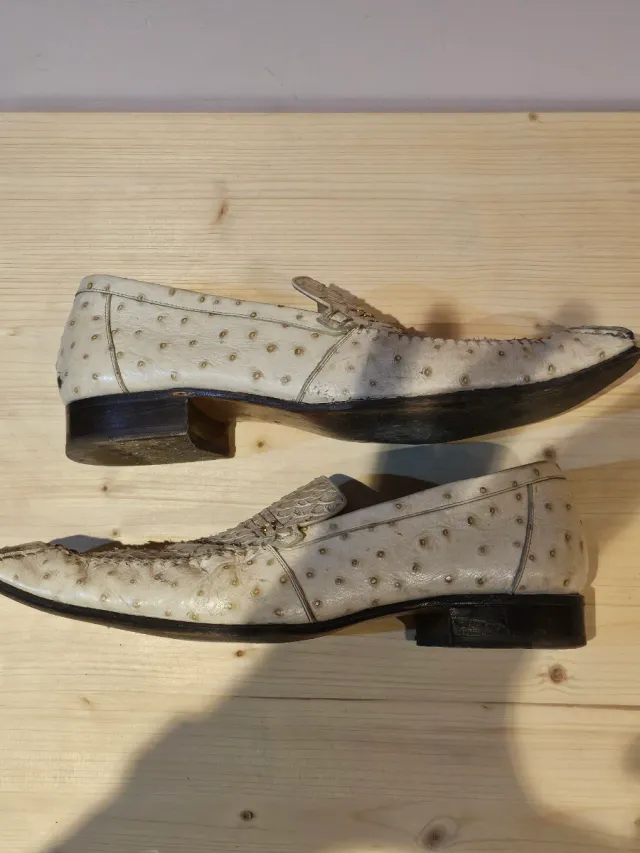 Zapatos de vestir piel avestruz