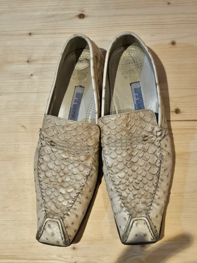 Zapatos de vestir piel avestruz
