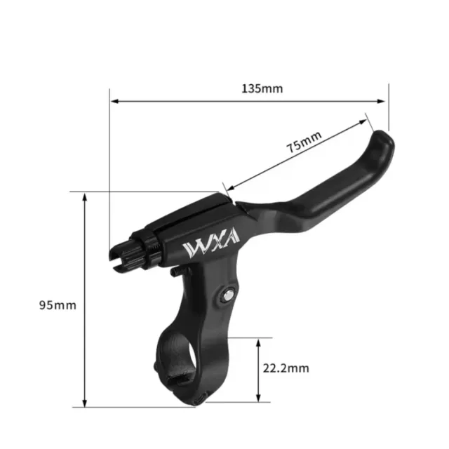 Palanca Freno Bicicleta Aluminio Negra