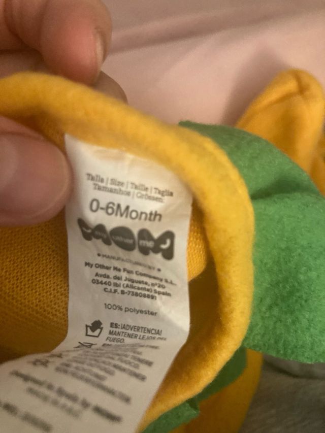 Disfraz Calabaza Bebé 0-6 Meses