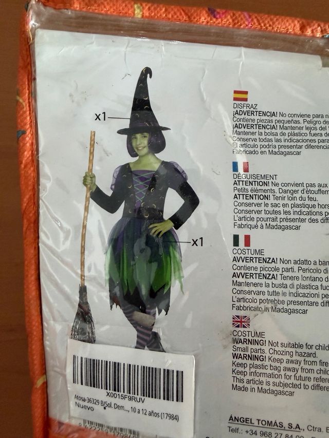 Disfraz Bruja Atosa 7-9 años