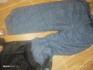 Pantalones de mujer azul grisáceo, hecho 