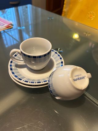 Coppia Tazzine Caffè Naj-Oleari con piattini