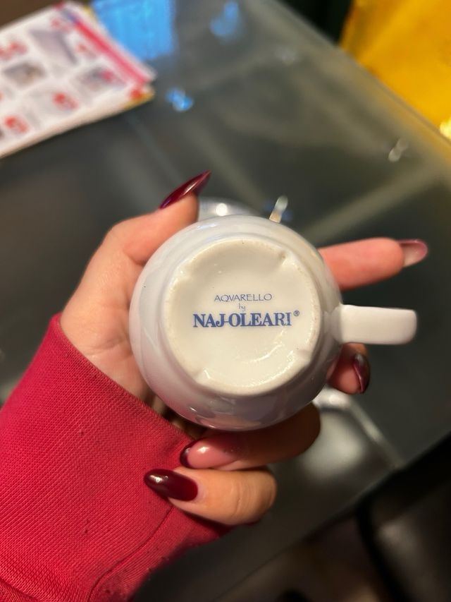 Coppia Tazzine Caffè Naj-Oleari con piattini