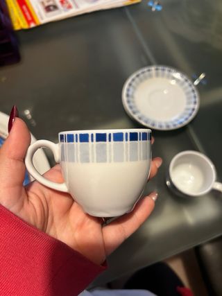 Coppia Tazzine Caffè Naj-Oleari con piattini