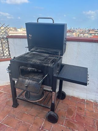 Barbacoa de carbón metálica
